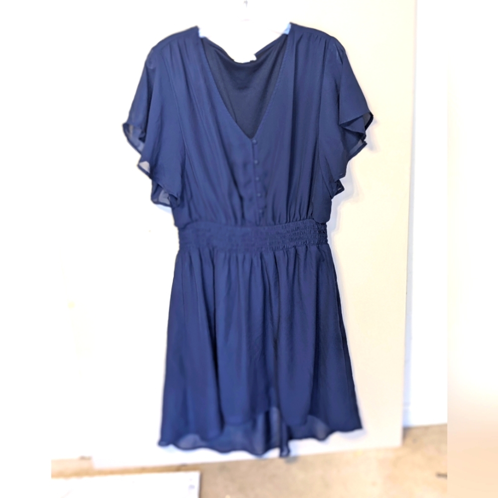 Eyeshadow Deep Blue Midi Dress